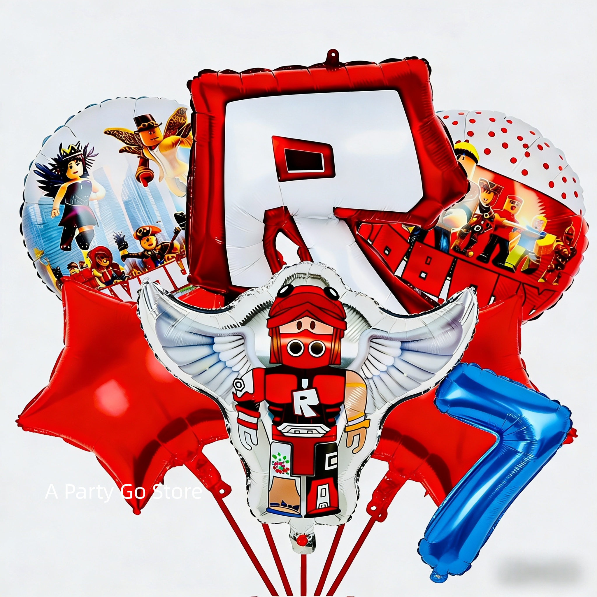 Party Games In Roblox - Roblox Themed Foil Balloons Set Cartoon