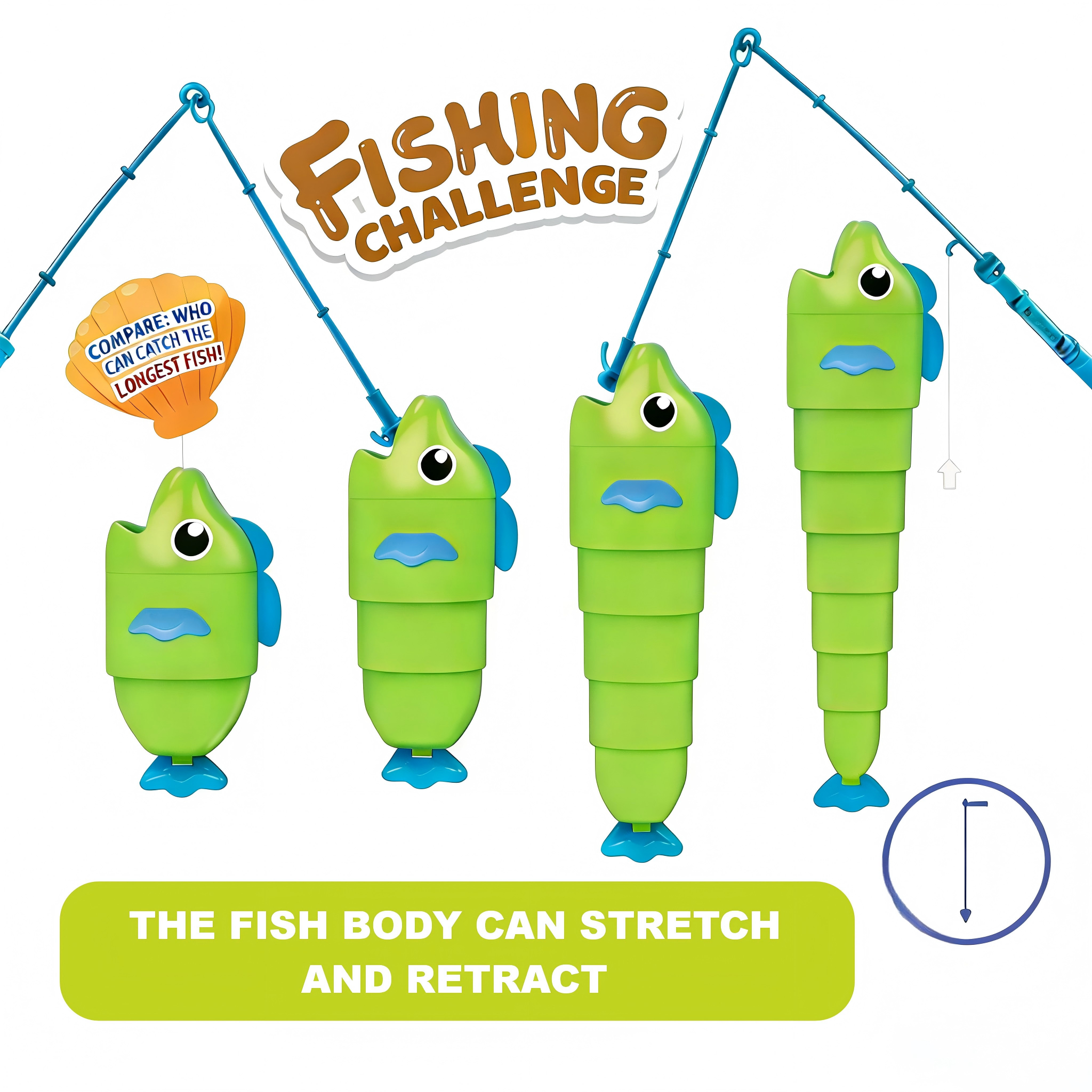 Party Games Easter For Family - Fishing Master Blind Fishing Luck Challenge