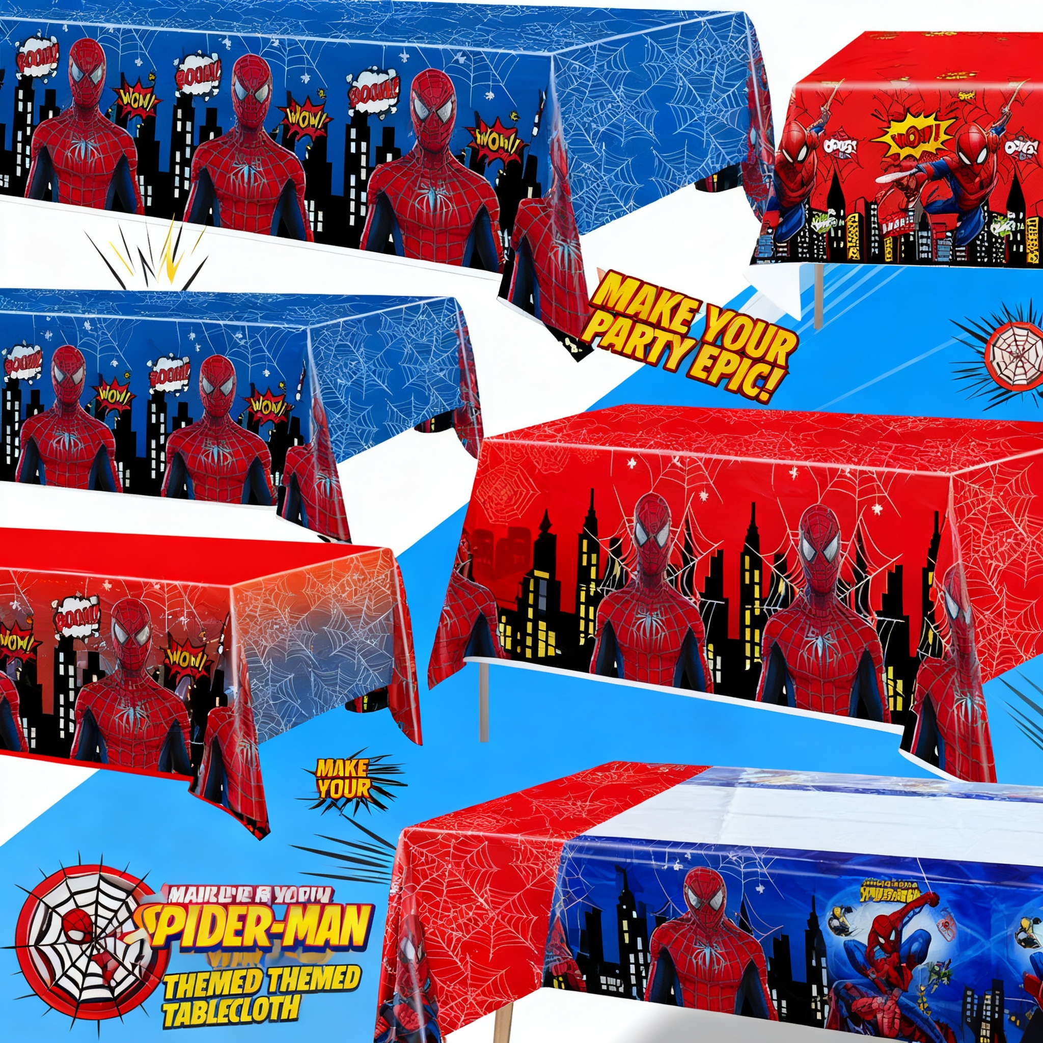 Party Games Ideas - Spiderman Birthday Party Supplies Tablecloth Spider