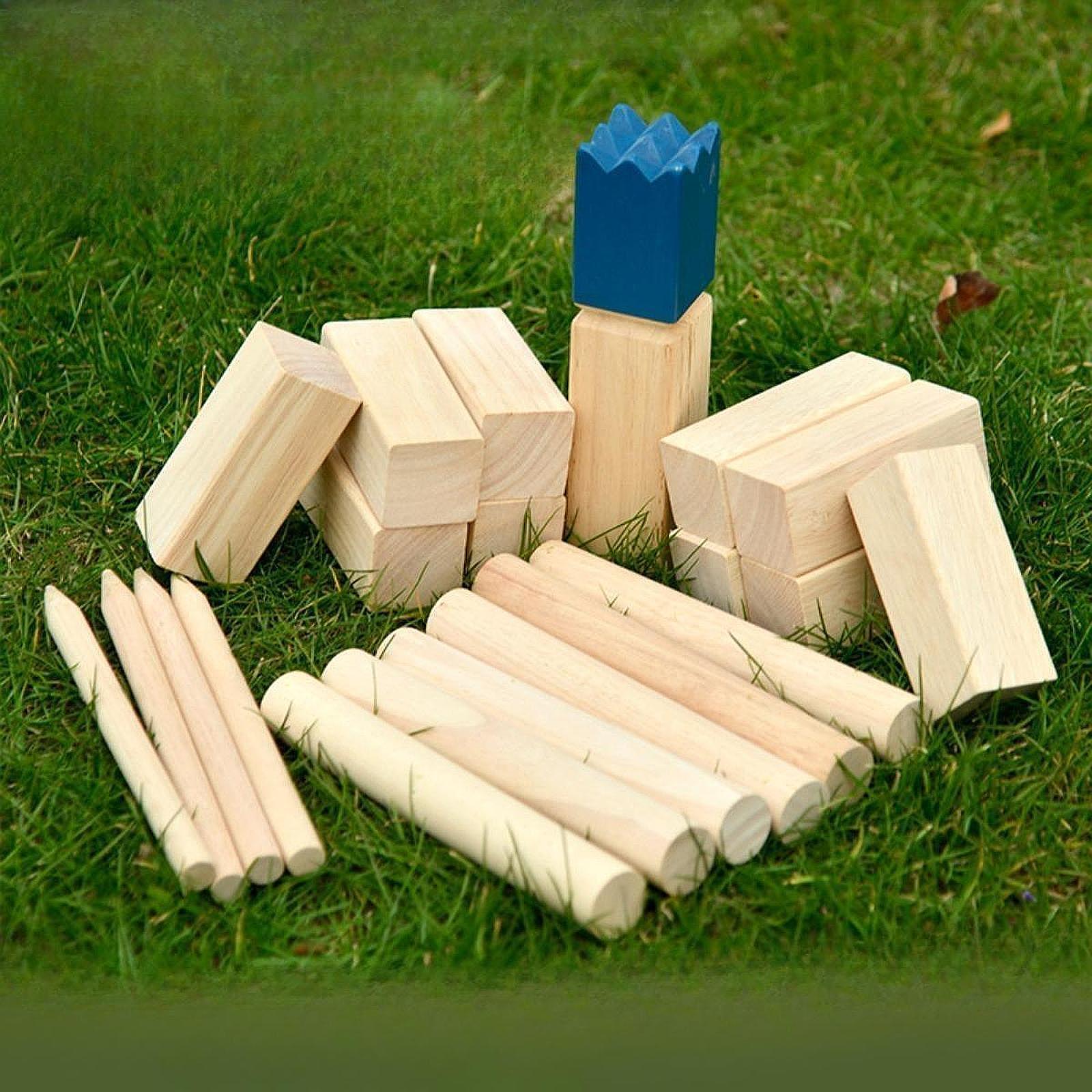 Kubb Game Yard - Kubb Yard Game Set Wooden Throwing