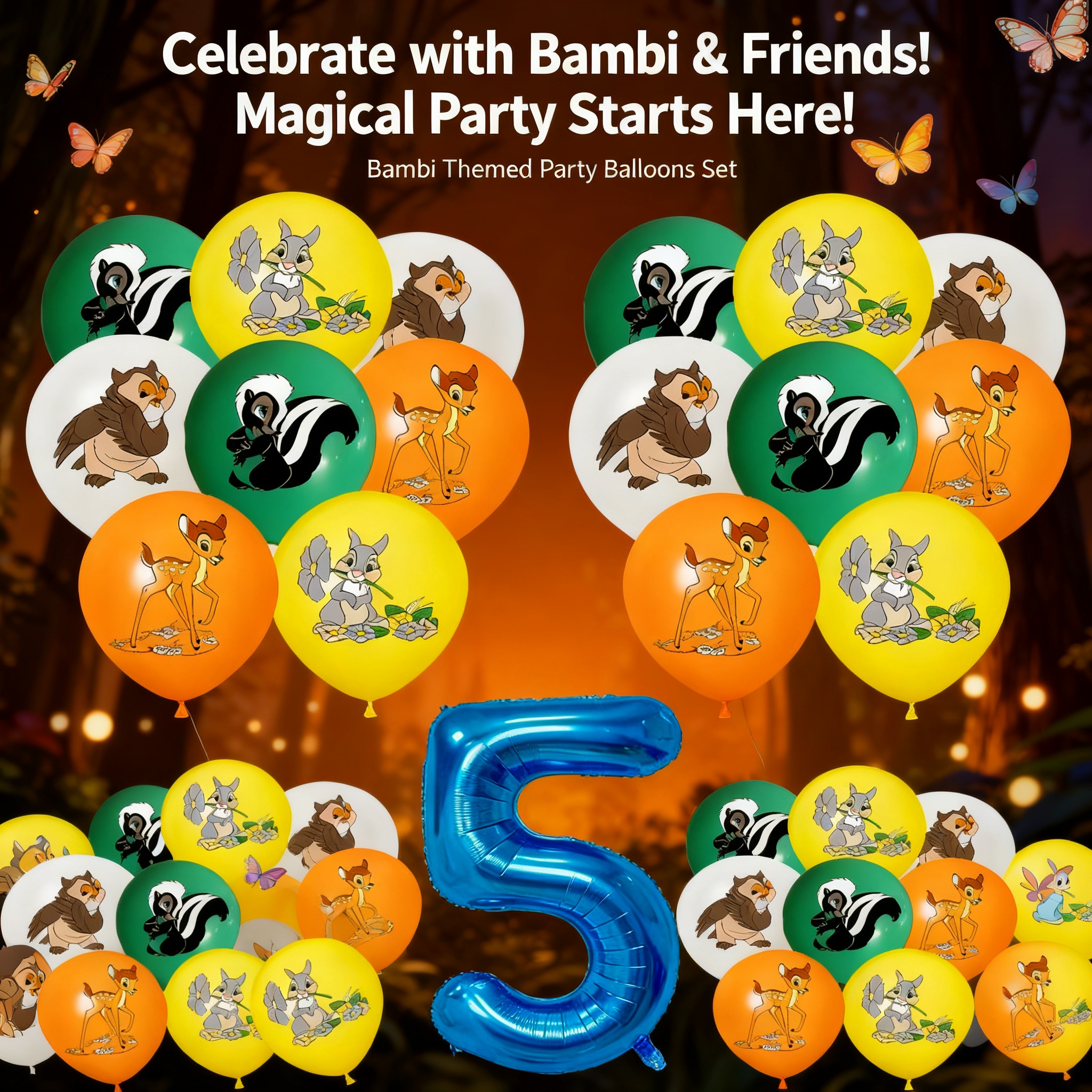 Party Games Ideas - Bambi Forest Pet Deer Birthday Party