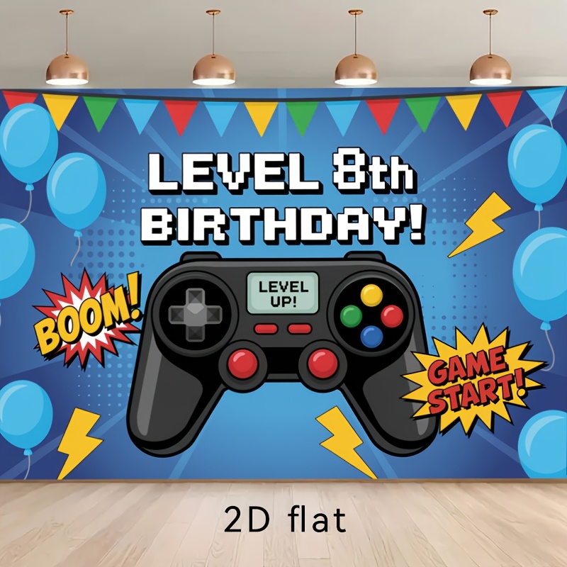 Party Games Easter For Family - 2D plane design, 1 birthday banner