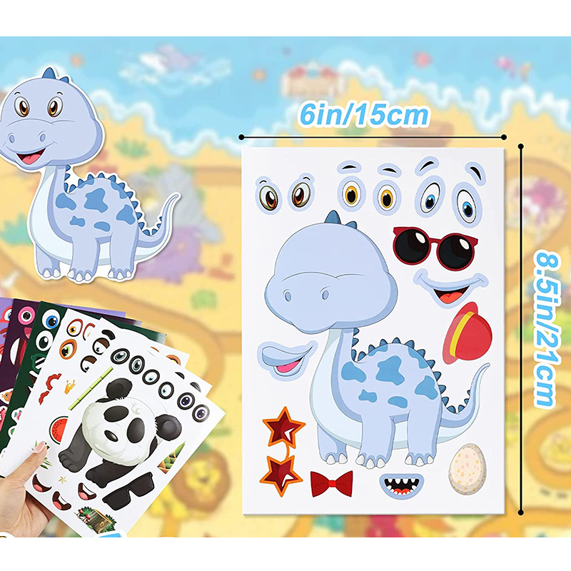 12/24 Sheets Make a Face Stick - Zoo Party Games incelemesi ve fiyatı