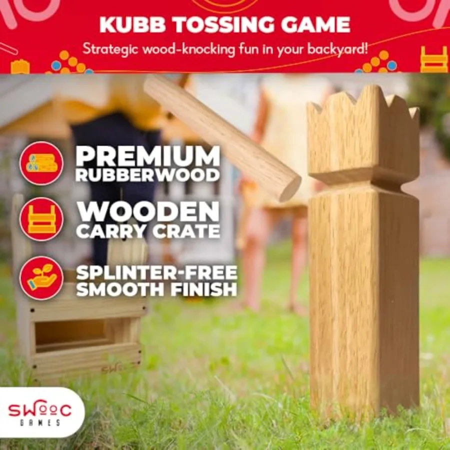 Backyard Kubb Game Set Premium - Kubb Game Yard incelemesi ve fiyatı