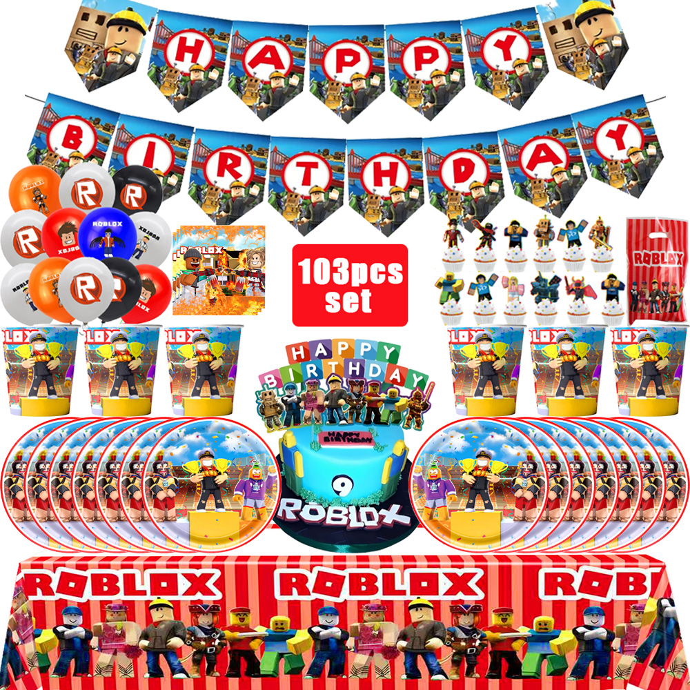 Roblox Birthday Party Decor Se - Party Games In Roblox incelemesi ve fiyatı
