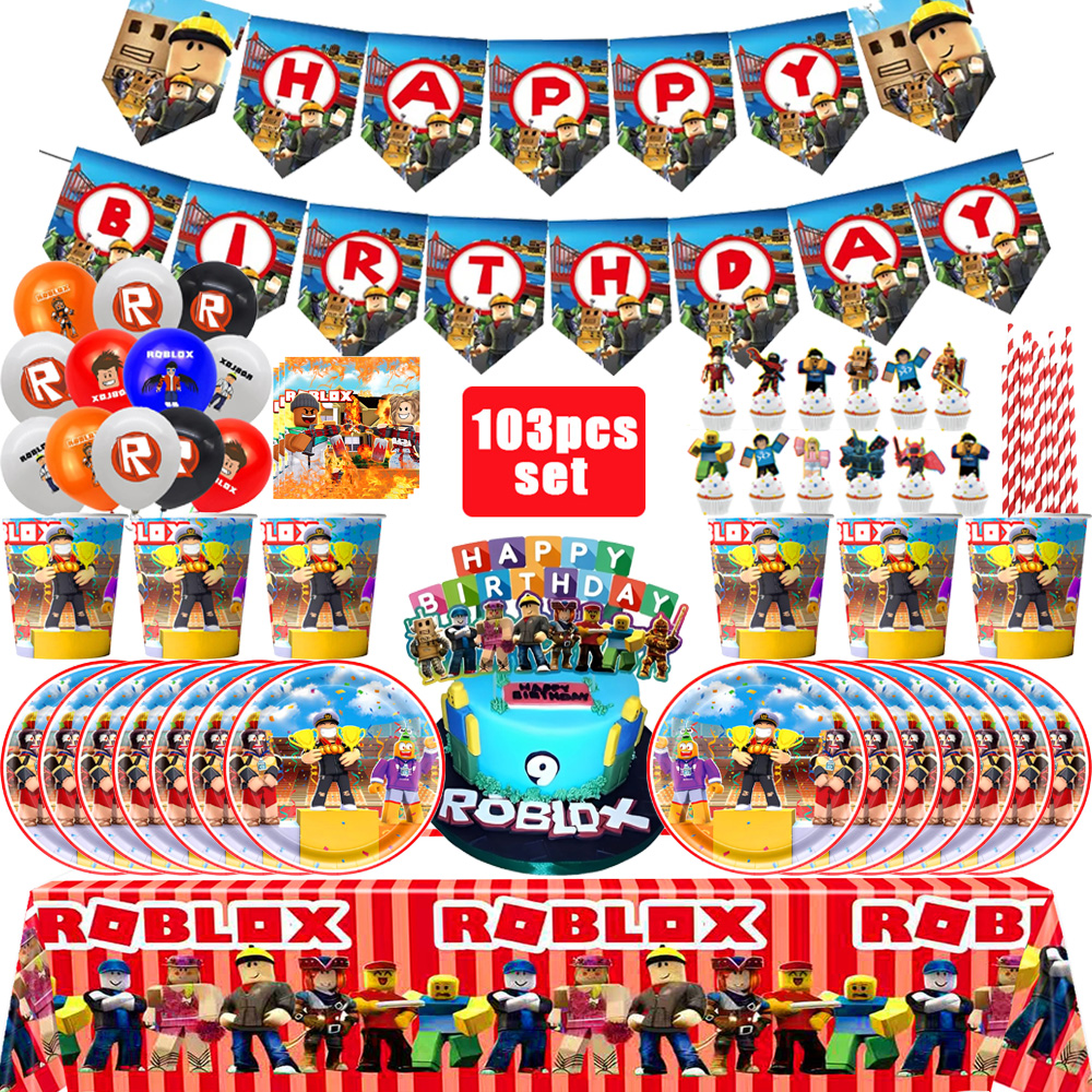 Roblox Birthday Party Decor Se - Party Games In Roblox incelemesi ve fiyatı