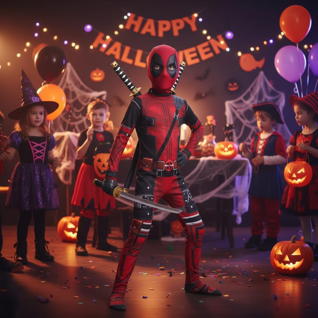 3-12Y Kids Deadpool Costume wi - Party Games Ideas incelemesi ve fiyatı