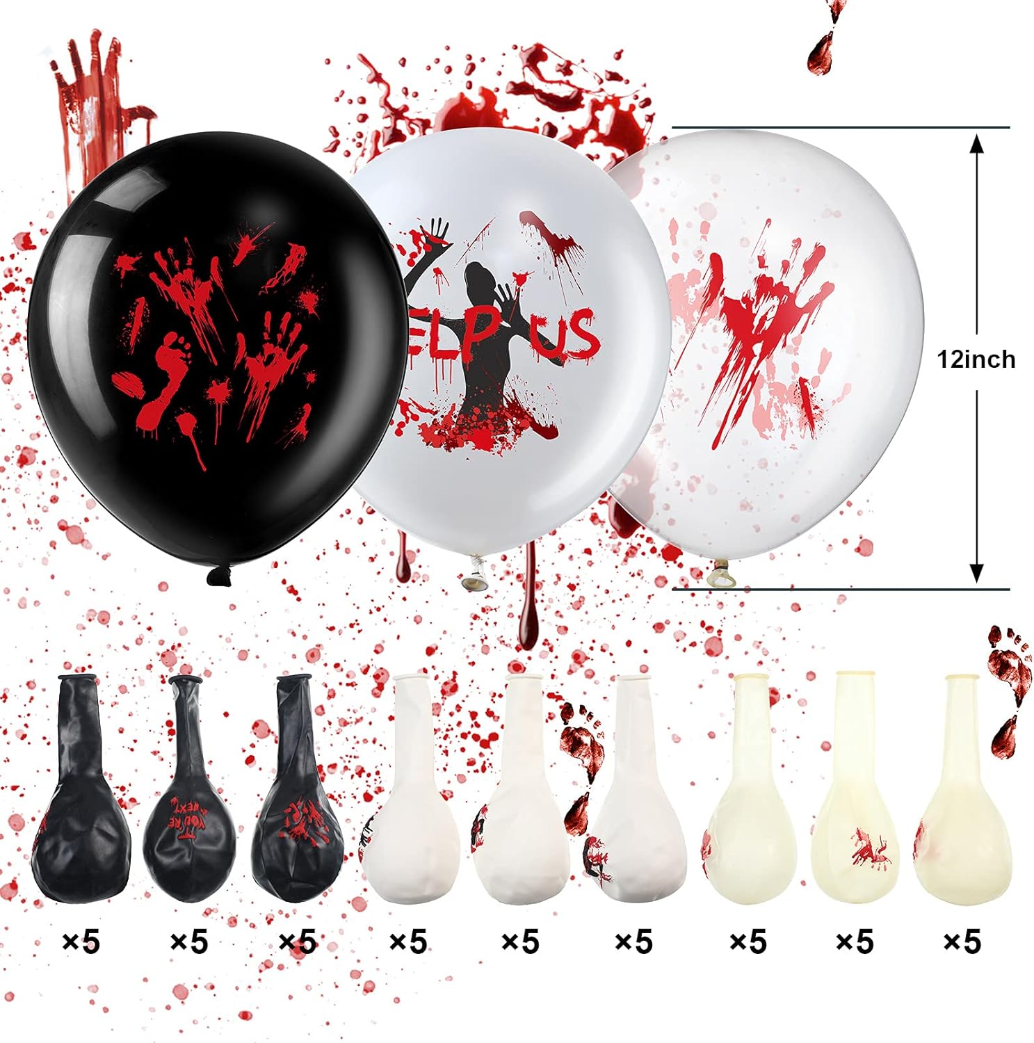 45 Pcs Scary Halloween Balloon - Zombie Party Games incelemesi ve fiyatı