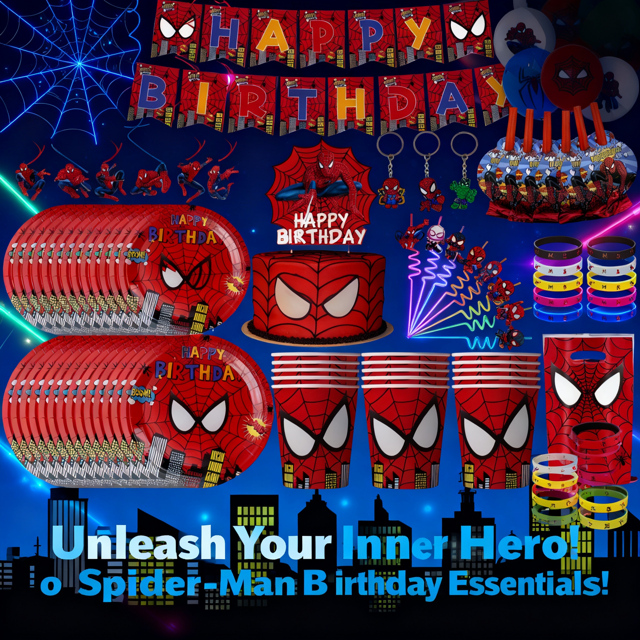 Spiderman Birthday Party Decor - Party Games Ideas incelemesi ve fiyatı