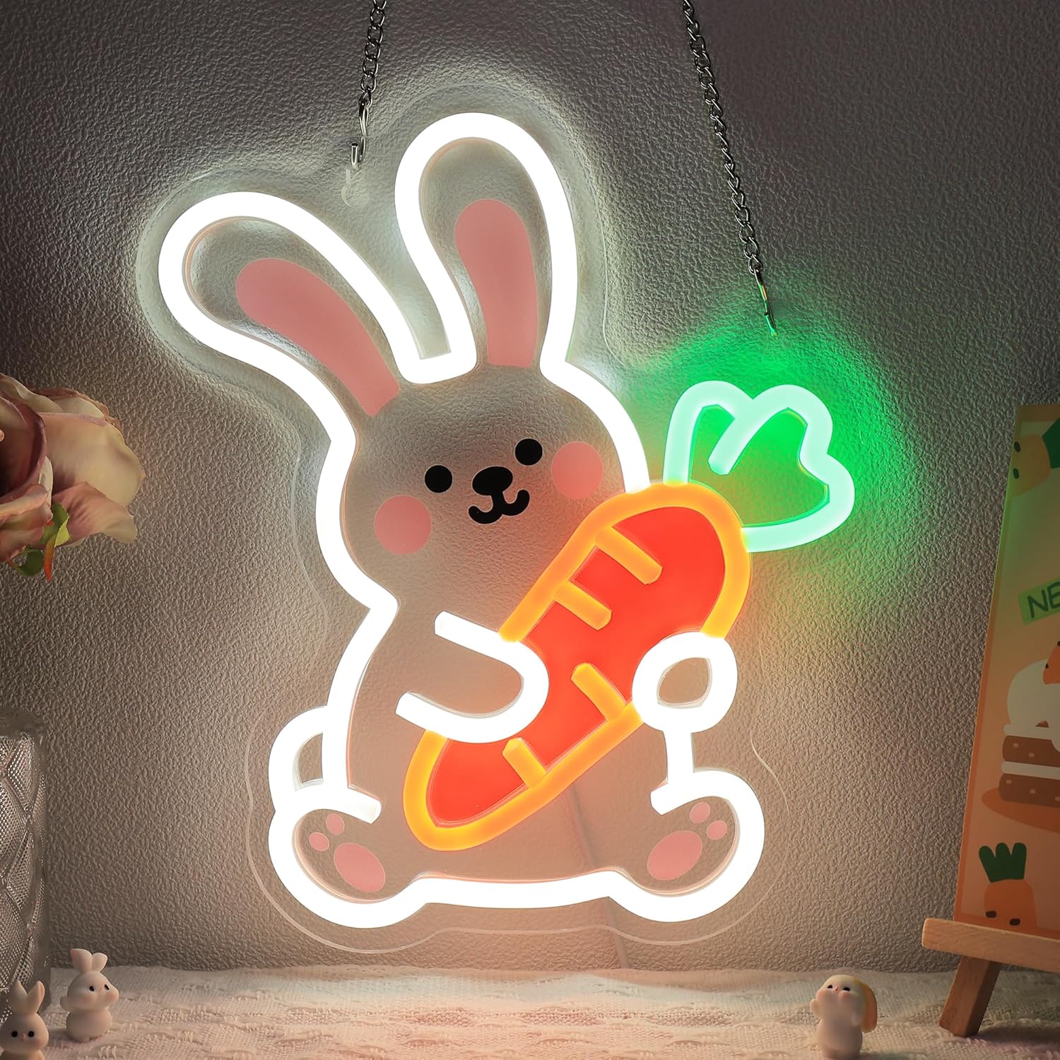 Bunny UV Neon Sign USB Dimmabl - Zoo Party Games incelemesi ve fiyatı