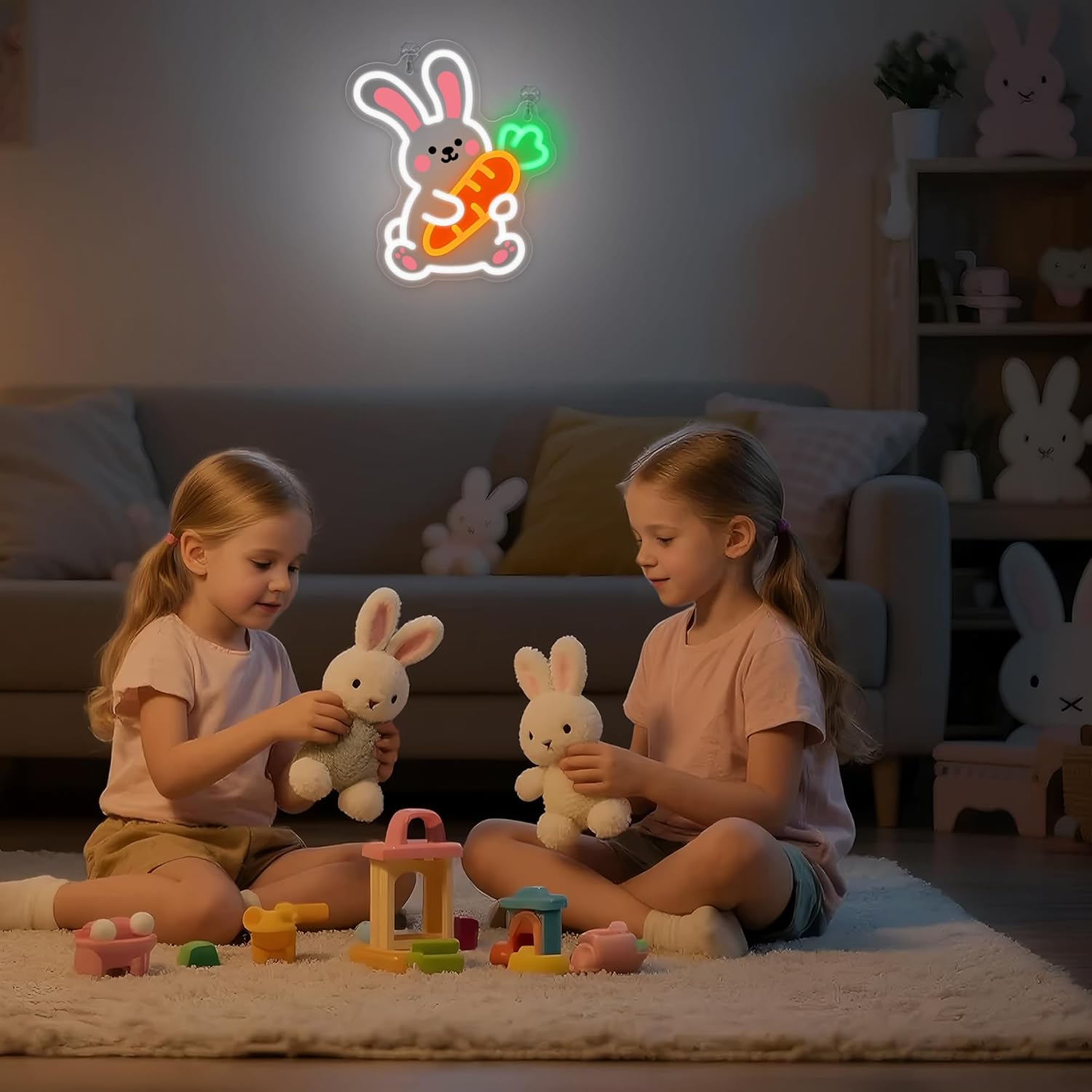 Bunny UV Neon Sign USB Dimmabl - Zoo Party Games incelemesi ve fiyatı