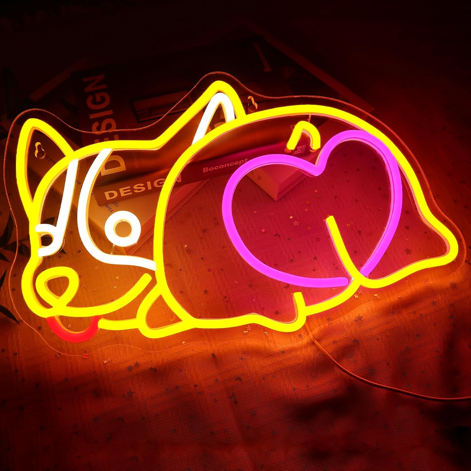 Corgie Dog Neon Sign USB Power - Zoo Party Games incelemesi ve fiyatı