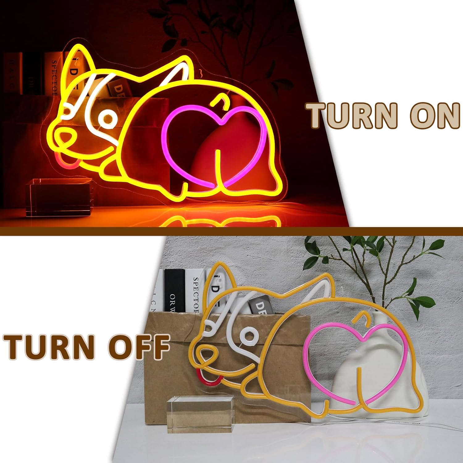 Corgie Dog Neon Sign USB Power - Zoo Party Games incelemesi ve fiyatı