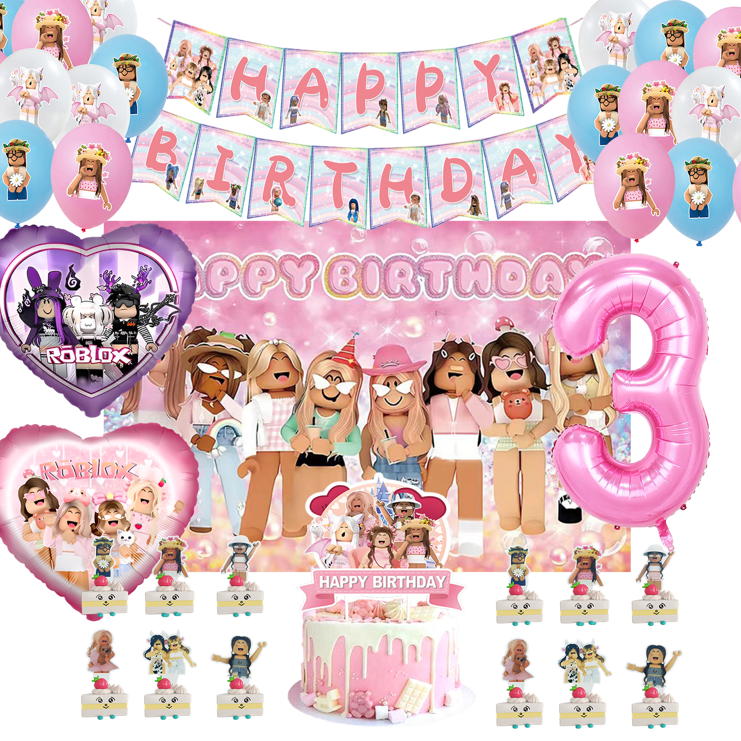 ROBLOX Birthday Party Decorati - Party Games In Roblox incelemesi ve fiyatı